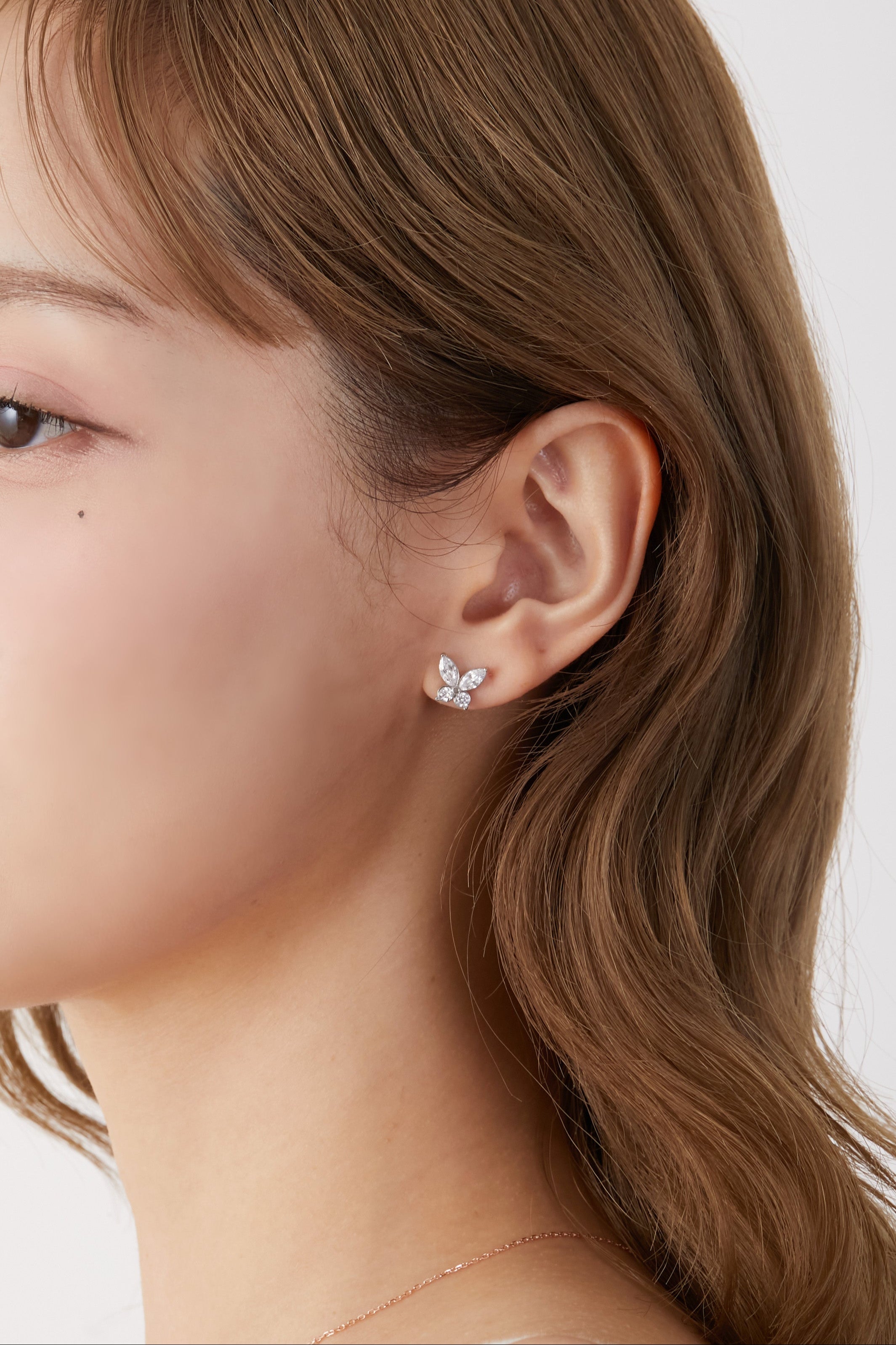ジルコニアバタフライピアス