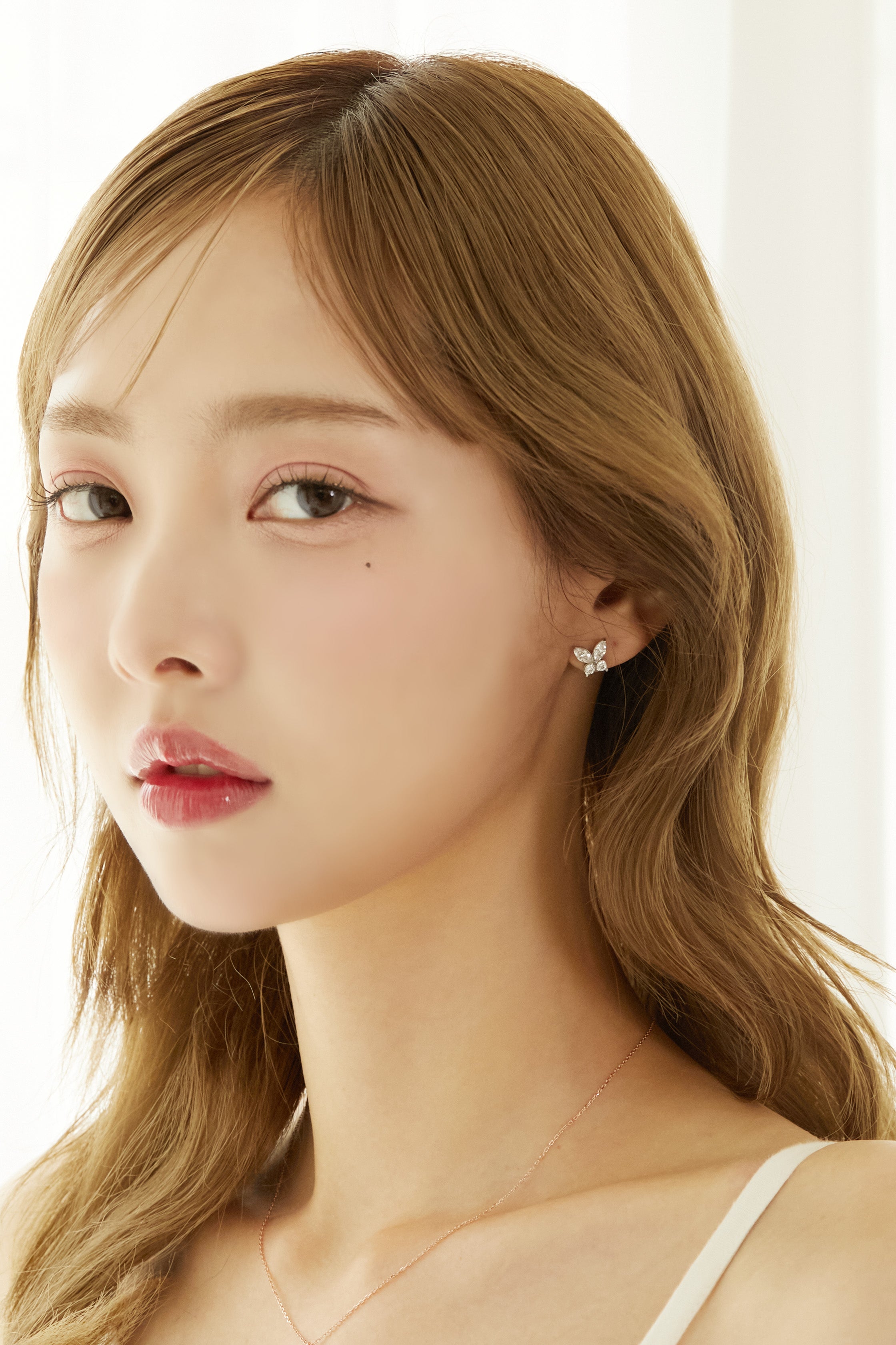 ジルコニアバタフライピアス