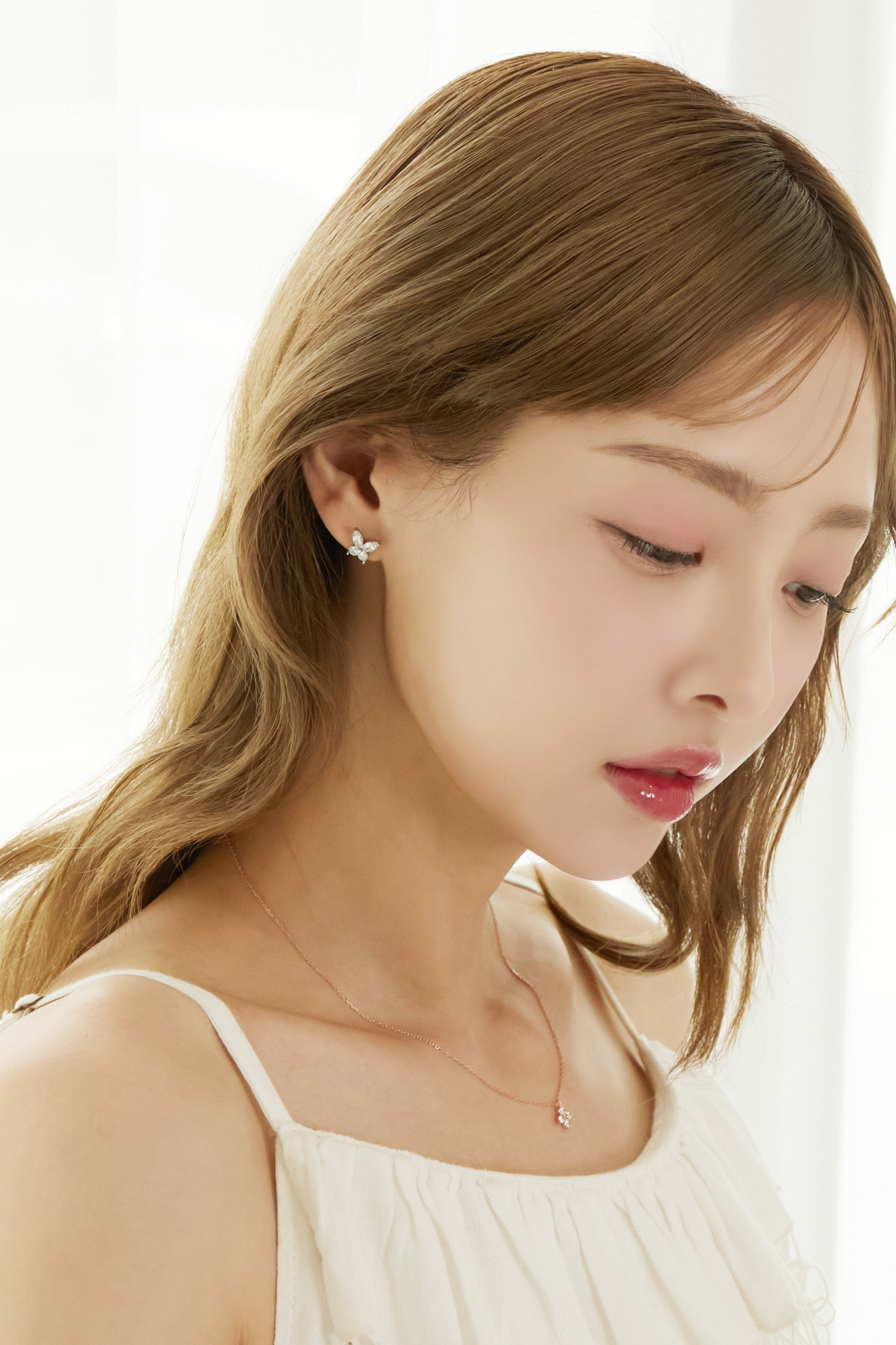 ジルコニアバタフライピアス