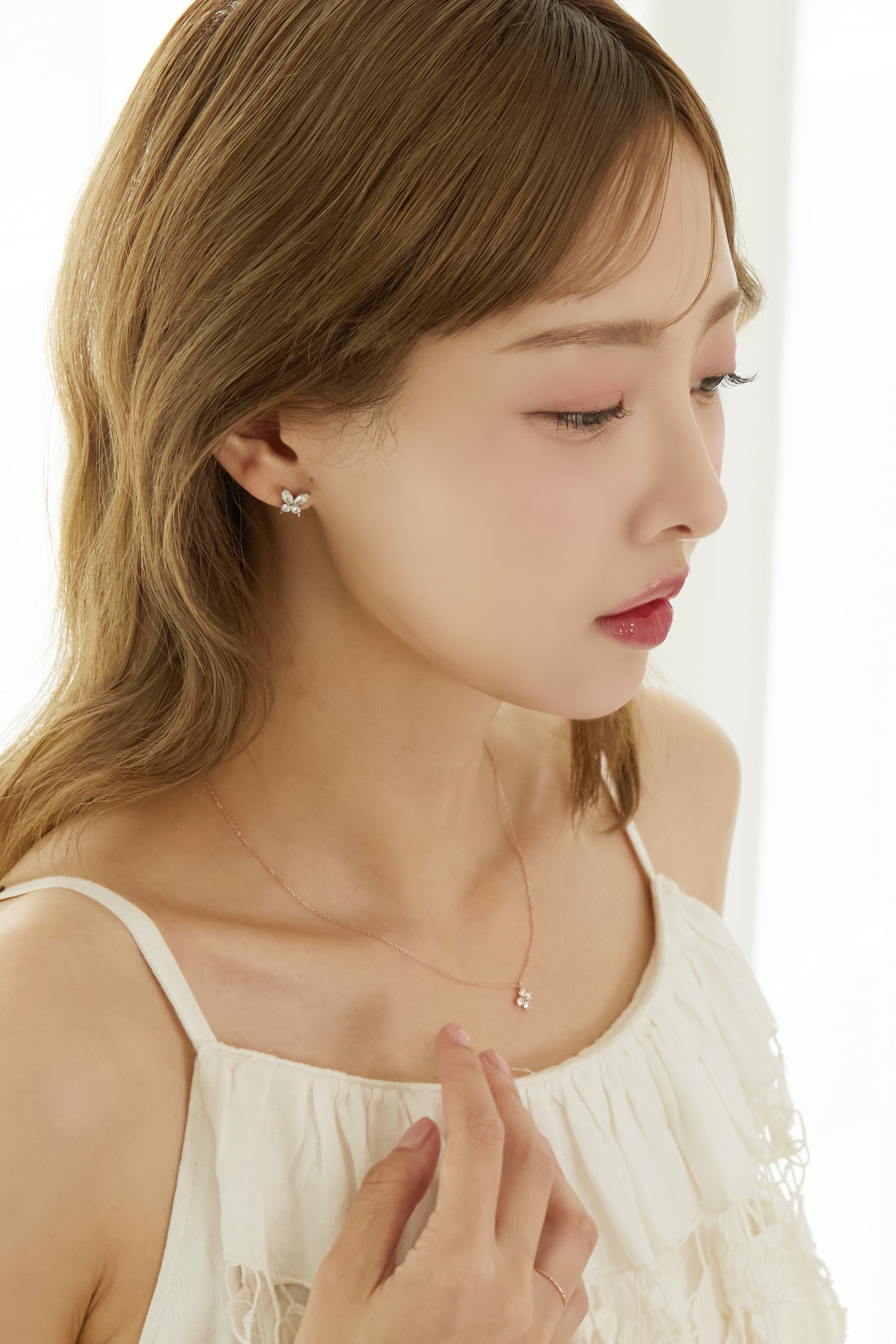 ジルコニアバタフライピアス