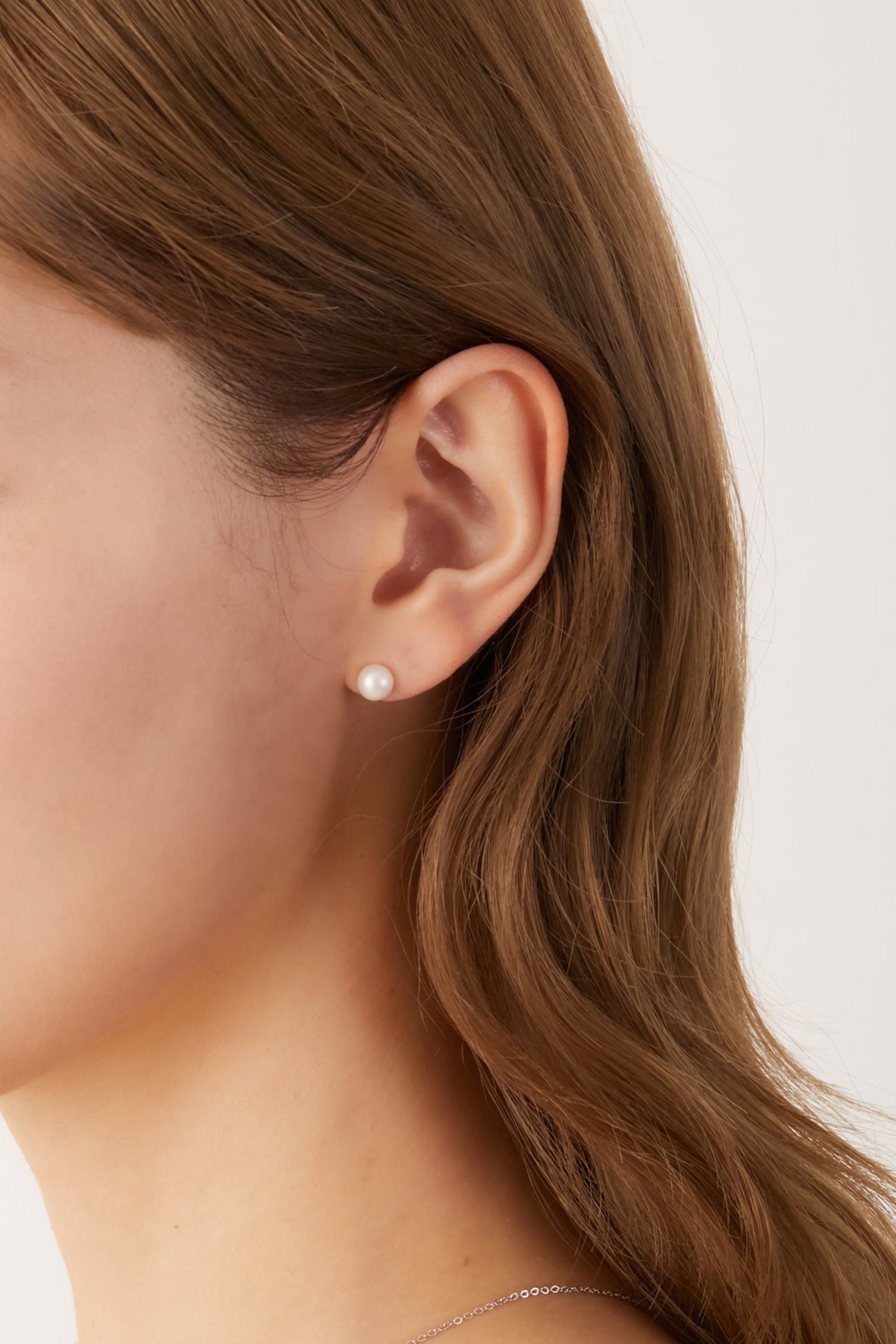淡水パールピアス 6mm