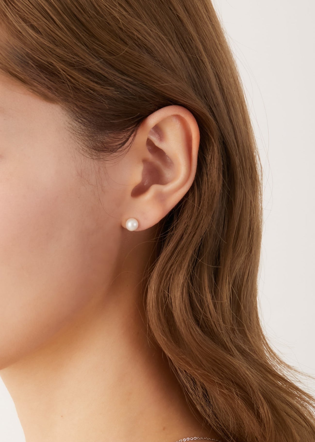 淡水パールピアス 6mm