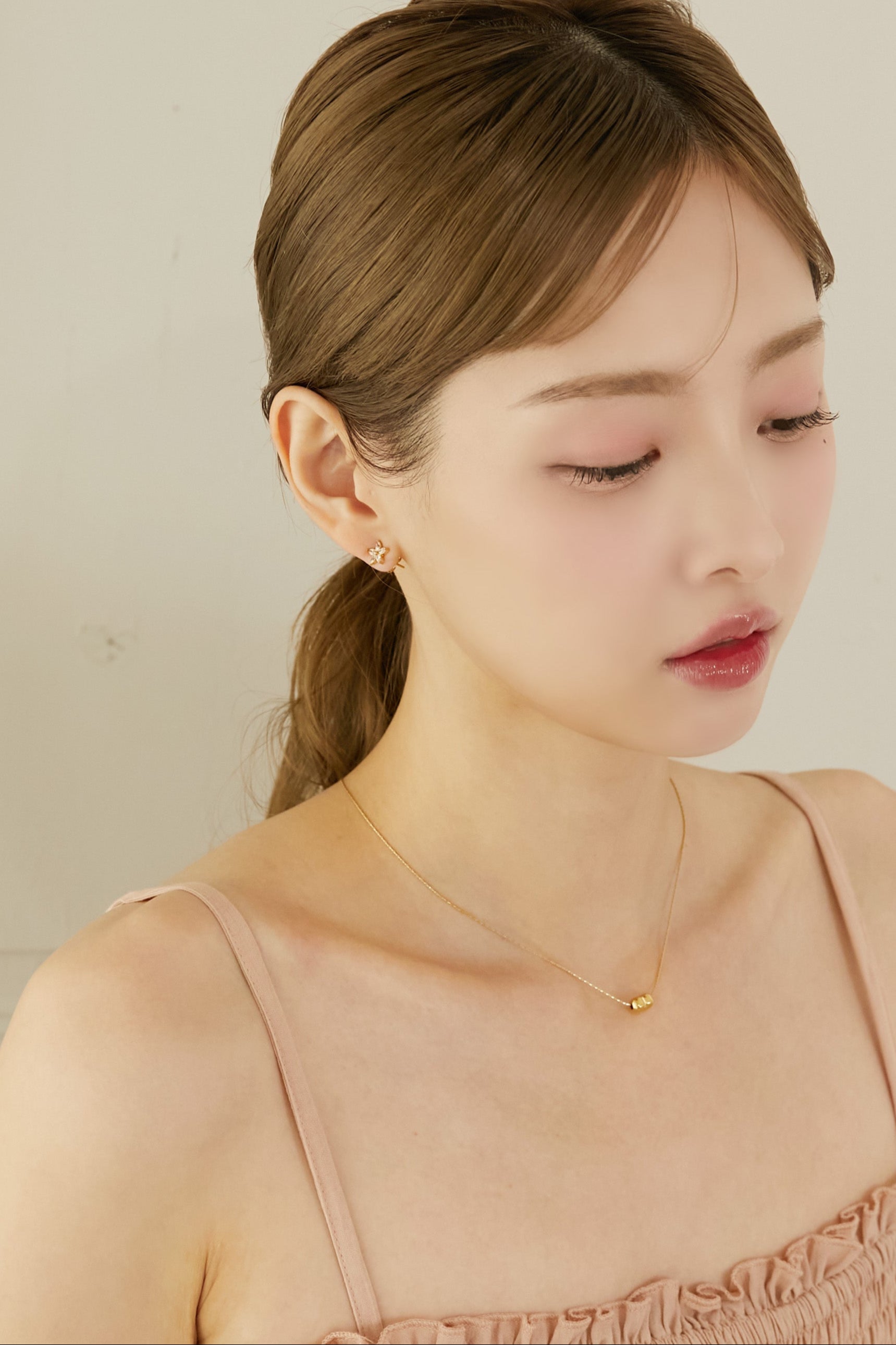 Steel Zirconia Flower Pierce［GD/SV］