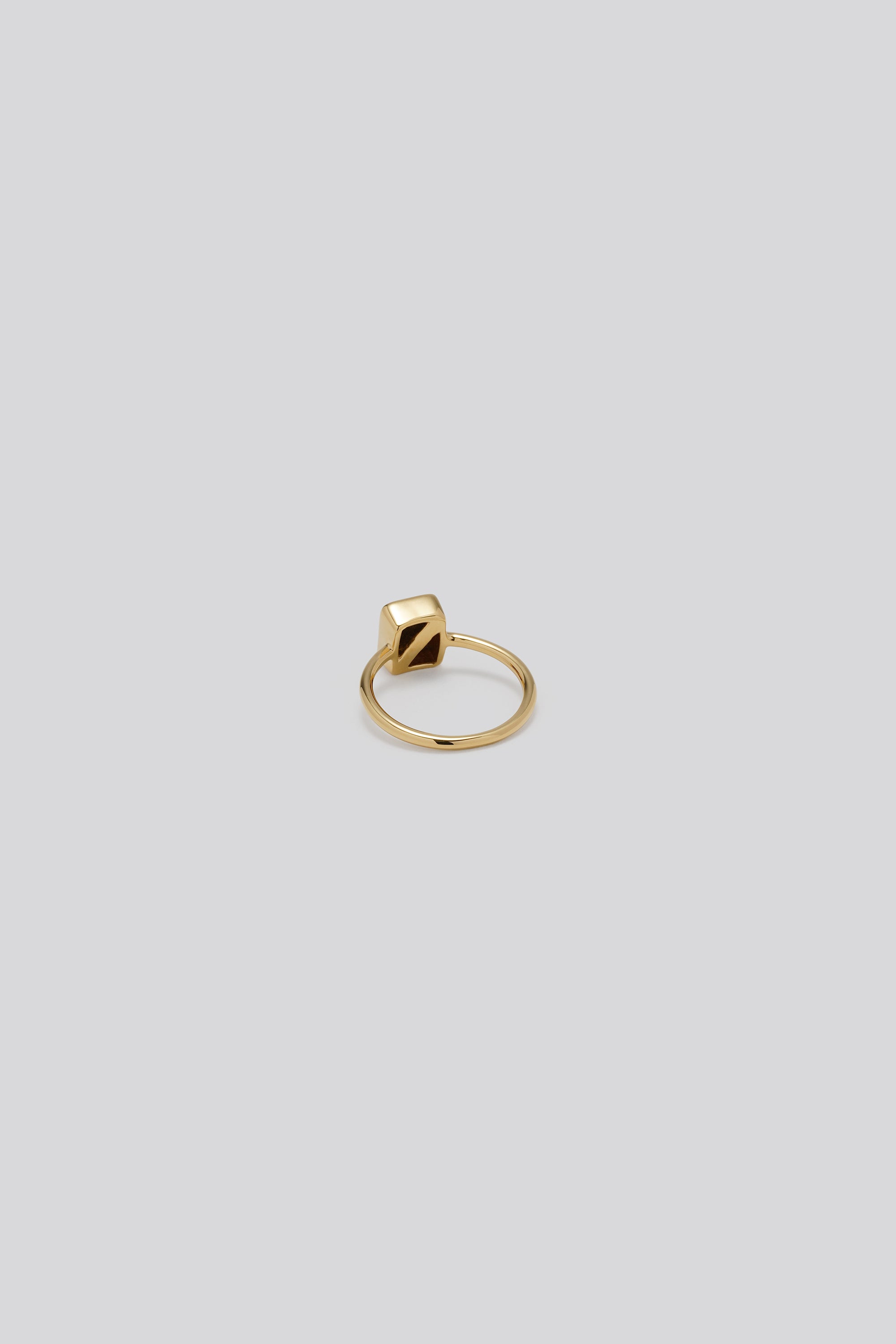 Cross line ring Large｜GOLD×Onyx