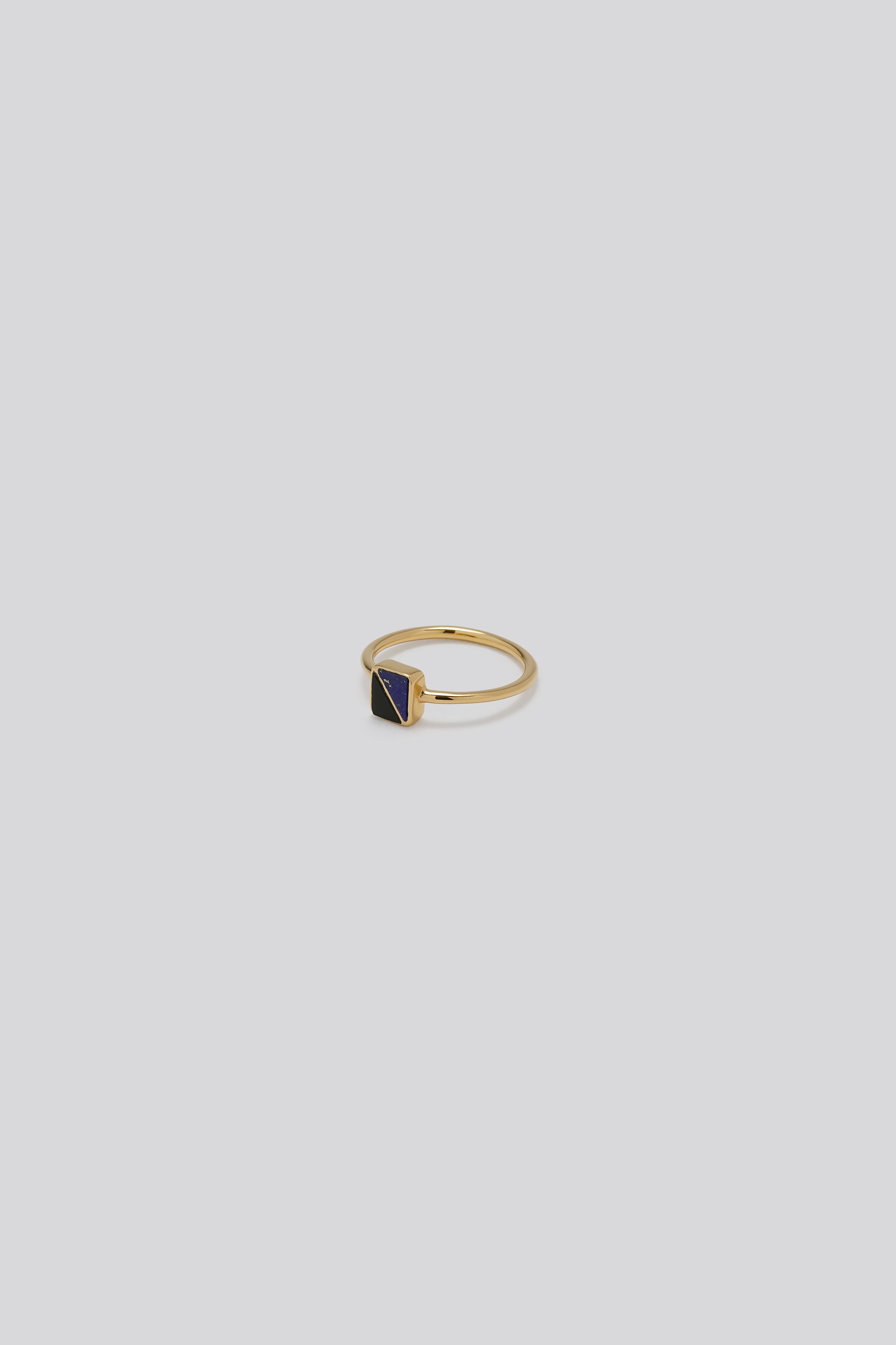 Cross line ring Small｜GOLD×Onyx×Lapis Lazuli