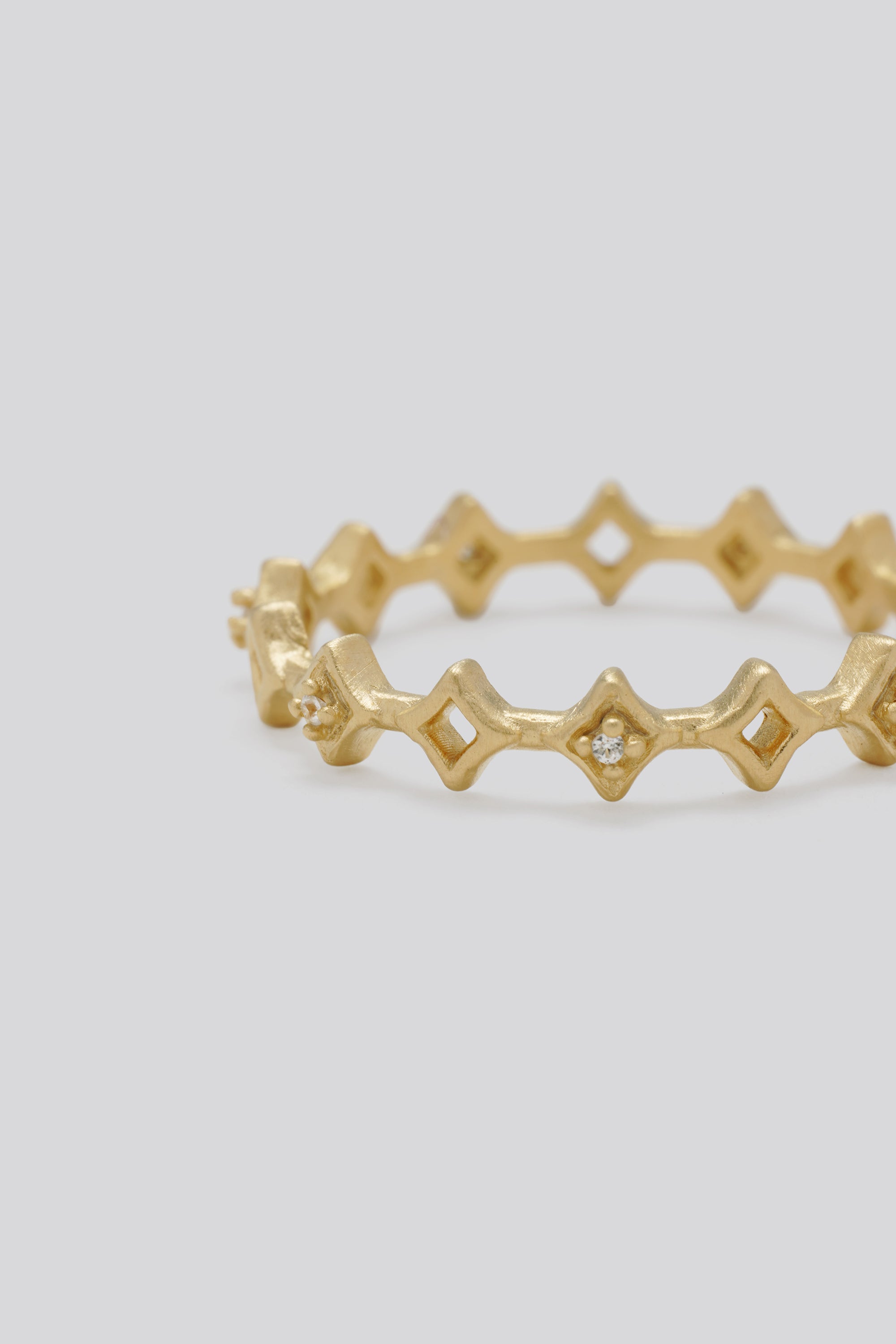 Lozenge ring ｜GOLD×Crystal