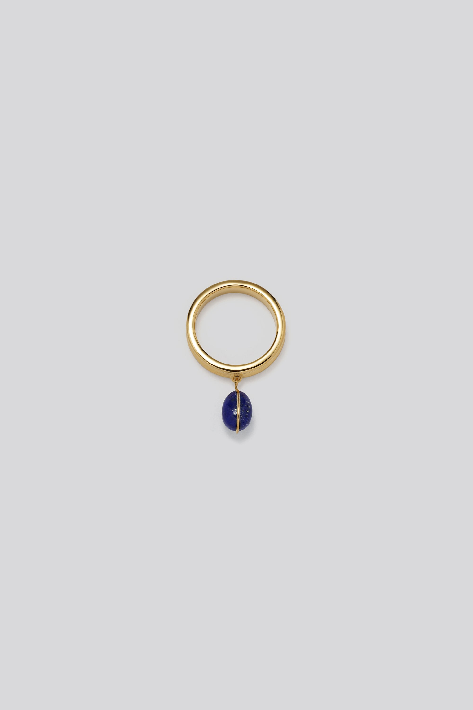 Gem charm ring｜GOLD×Lapis Lazuli