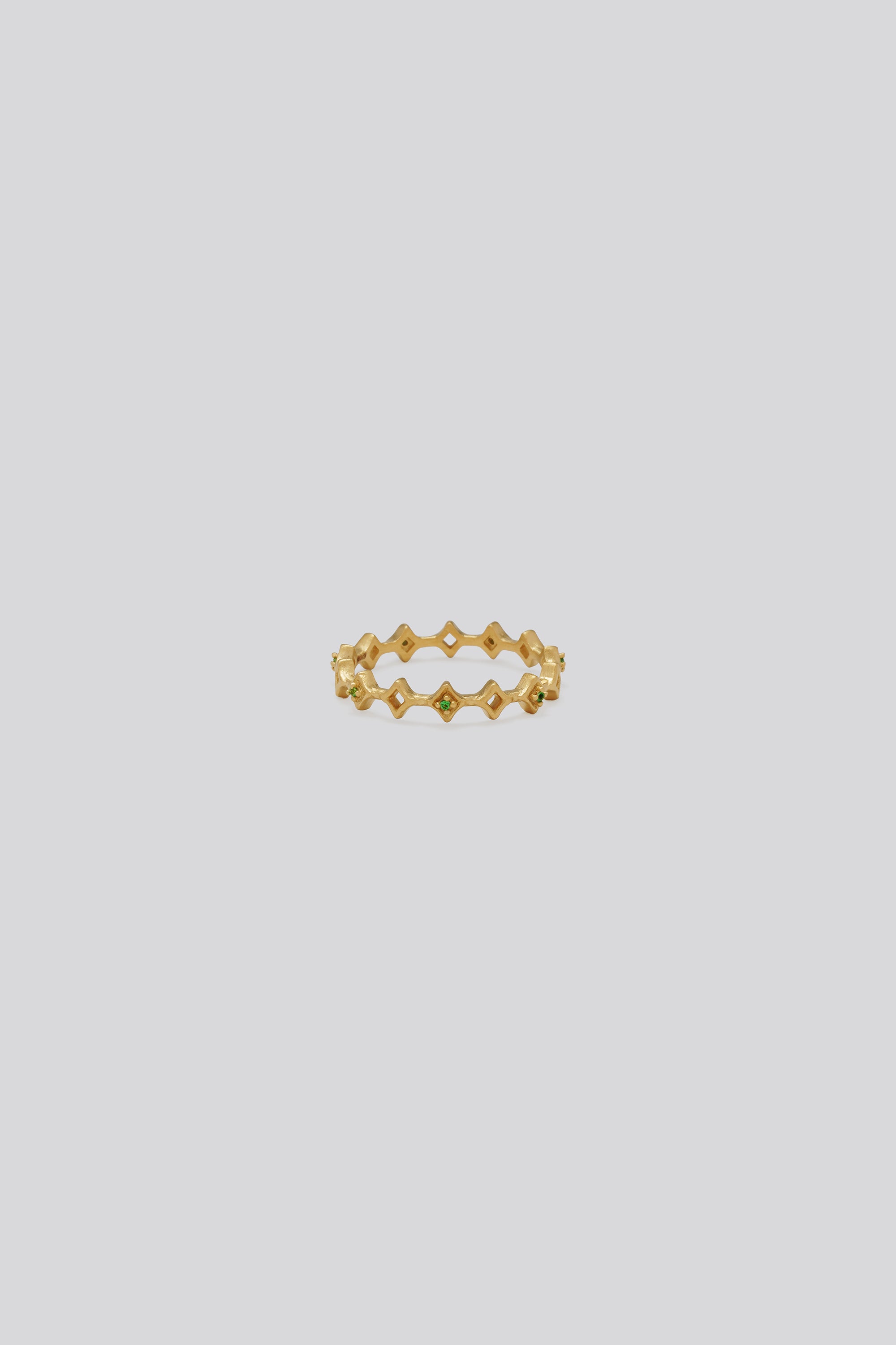 Lozenge ring ｜GOLD×Crystal