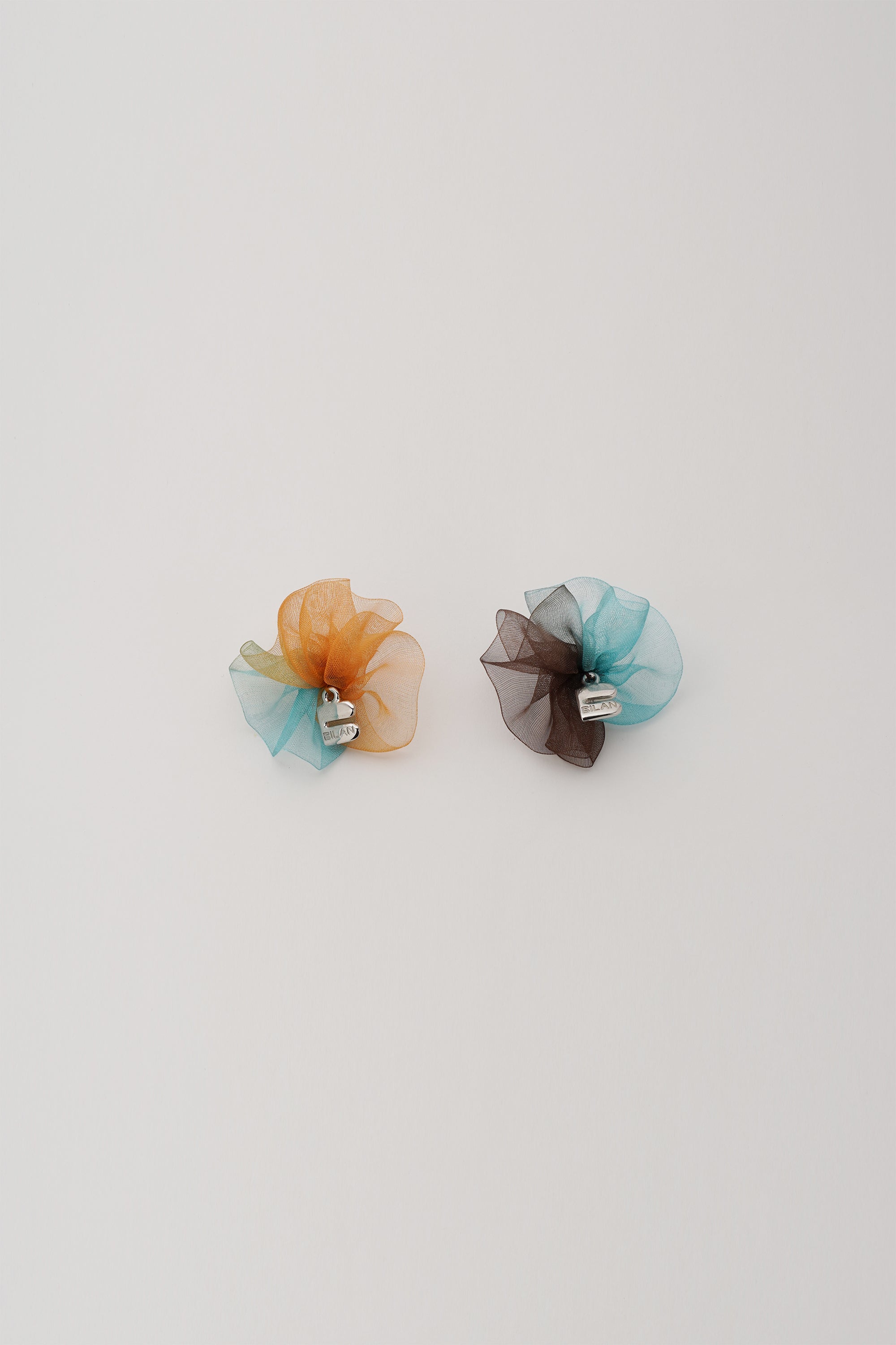 Organza earring Small ｜PINK〈PIERCE〉