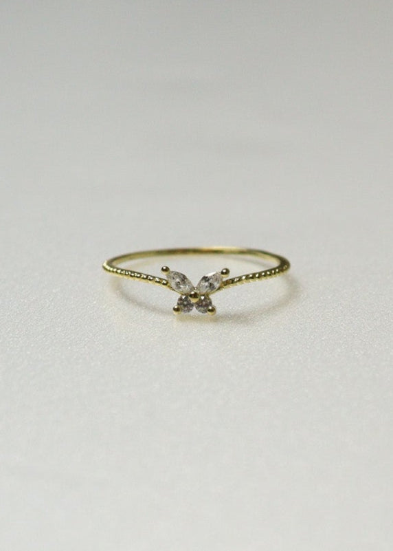 Zirconia Butterfly Ring［PG/GD/SV］