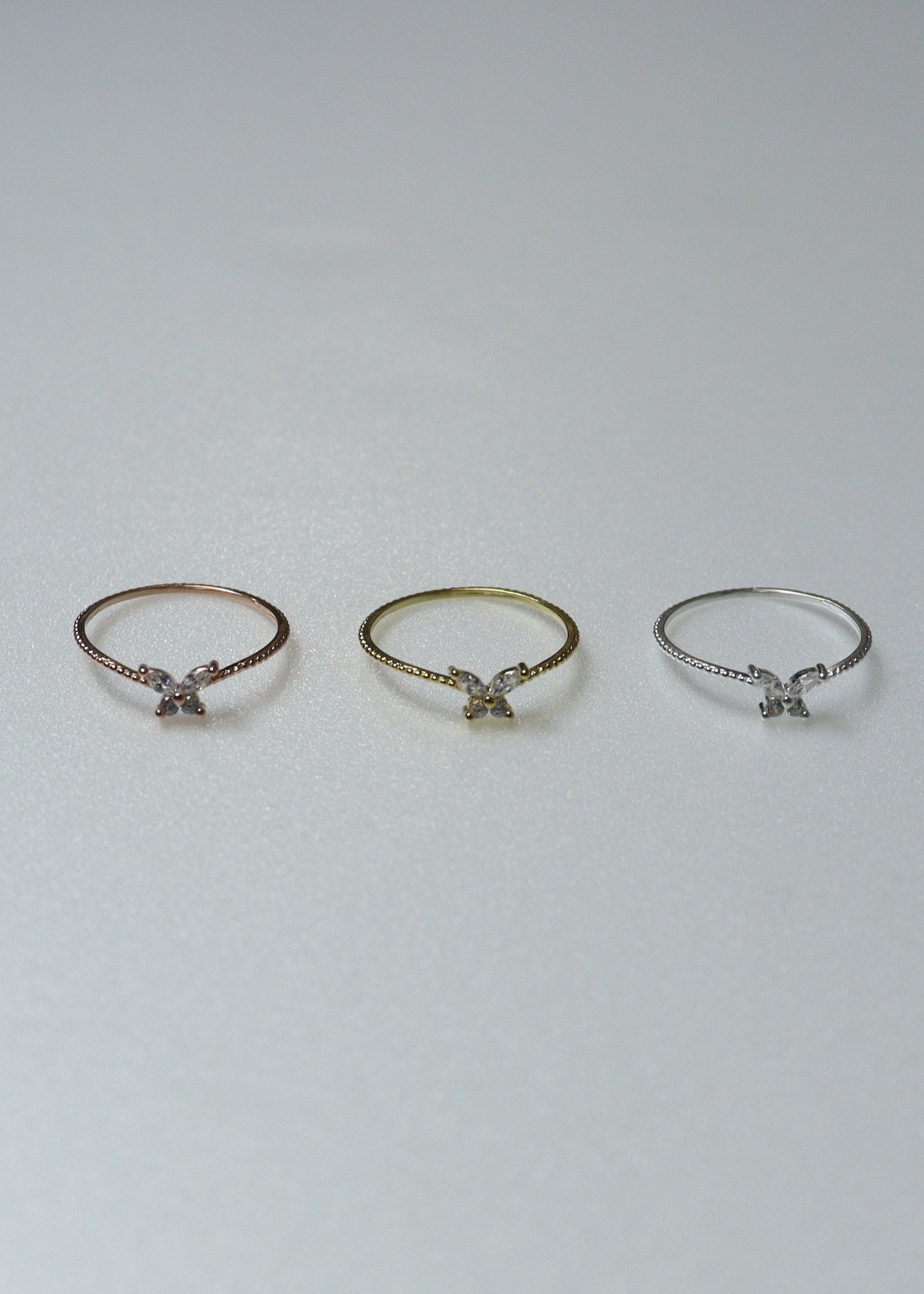 Zirconia Butterfly Ring［PG/GD/SV］