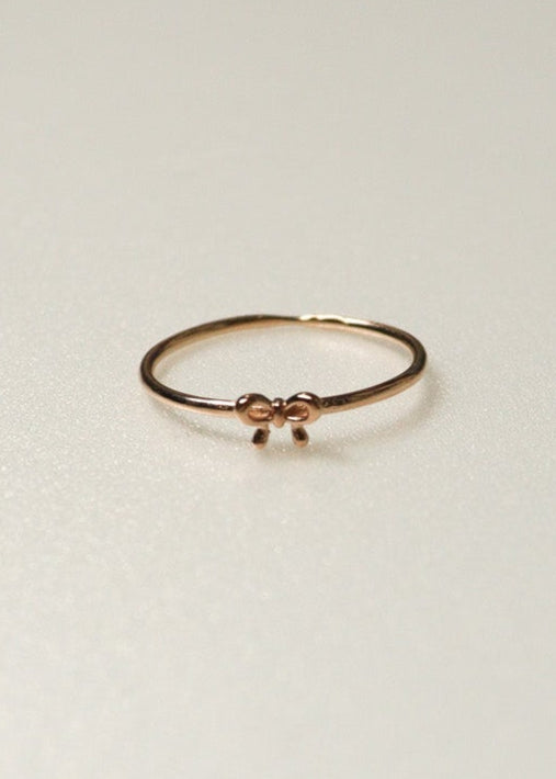Mini Ribbon Ring［PG/GD/SV］