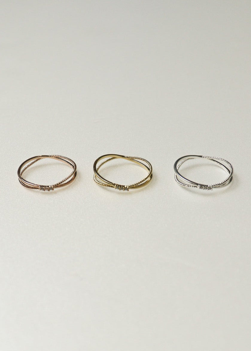 Zirconia Cut Ring［PG/GD/SV］