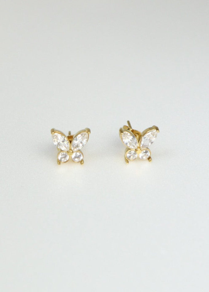 Zirconia Butterfly Pierce［GD/SV］