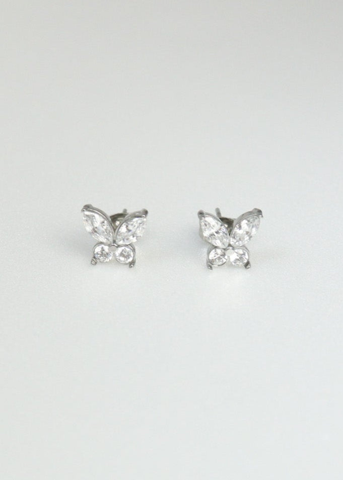 Zirconia Butterfly Pierce［GD/SV］