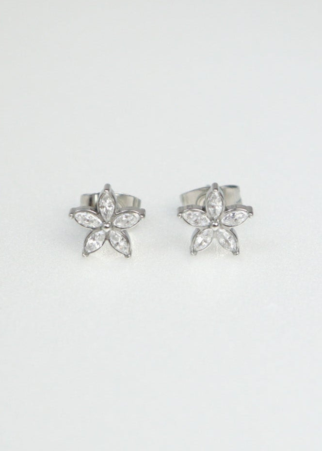 Steel Zirconia Flower Pierce［GD/SV］