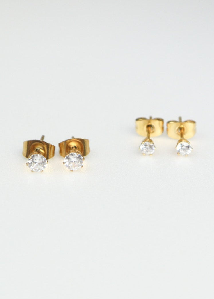 Simple Zirconia Pierce［GD/SV］