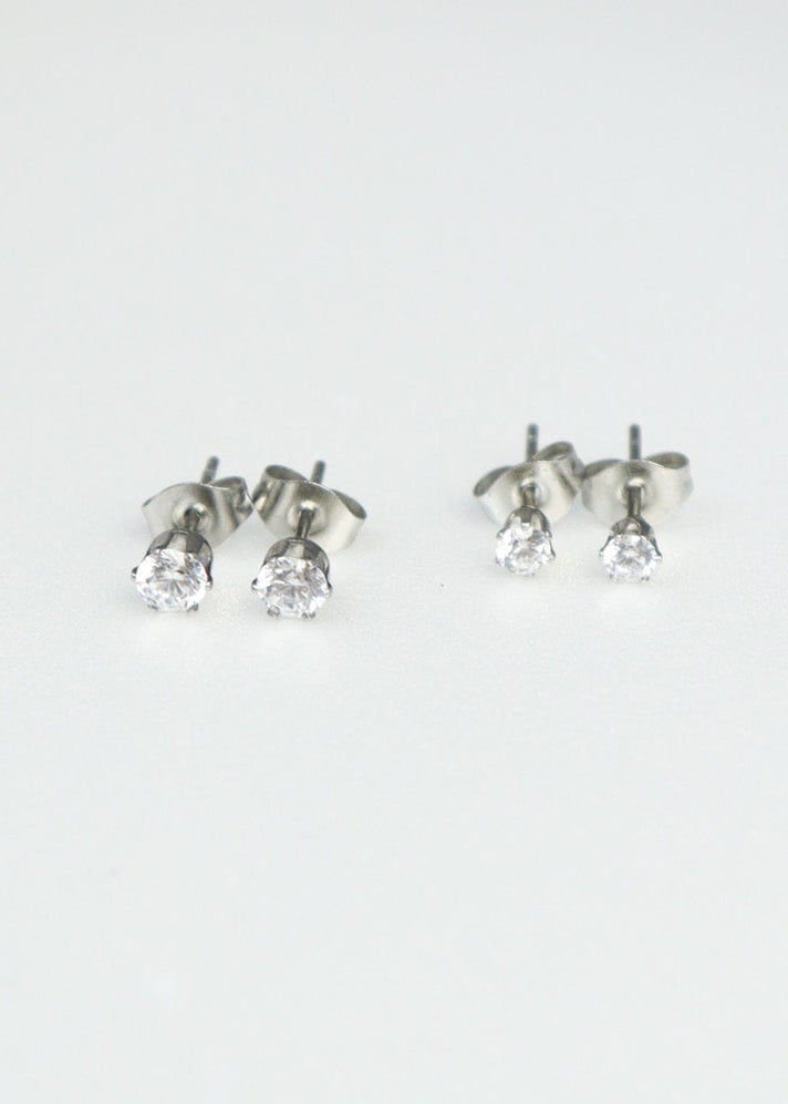 Simple Zirconia Pierce［GD/SV］