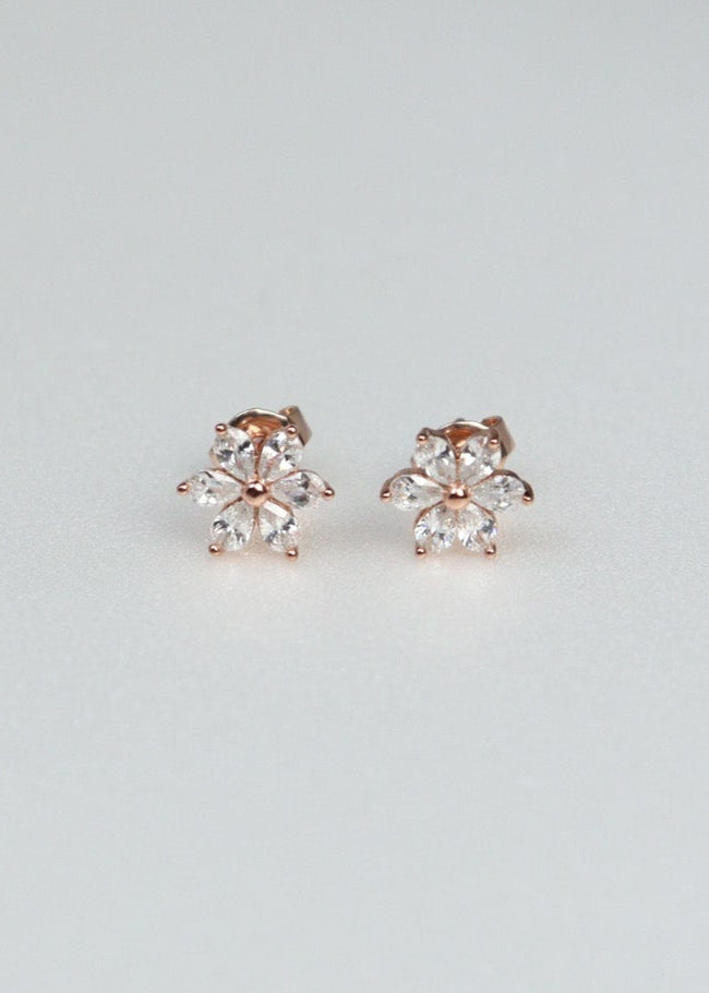 Zirconia Flower Pierce［PG/GD/SV］