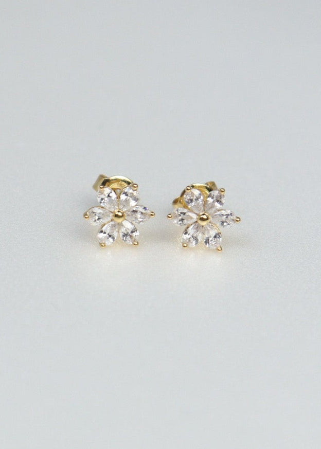 Zirconia Flower Pierce［PG/GD/SV］