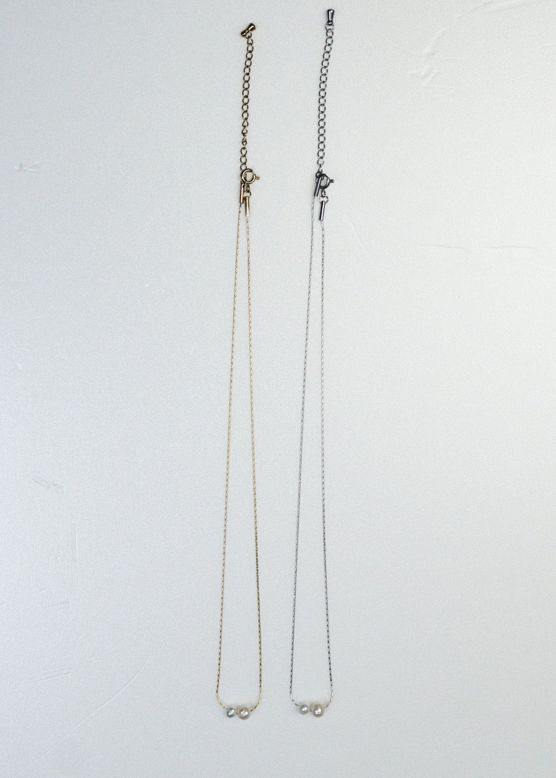 Double Pearl Necklace［GD/SV］