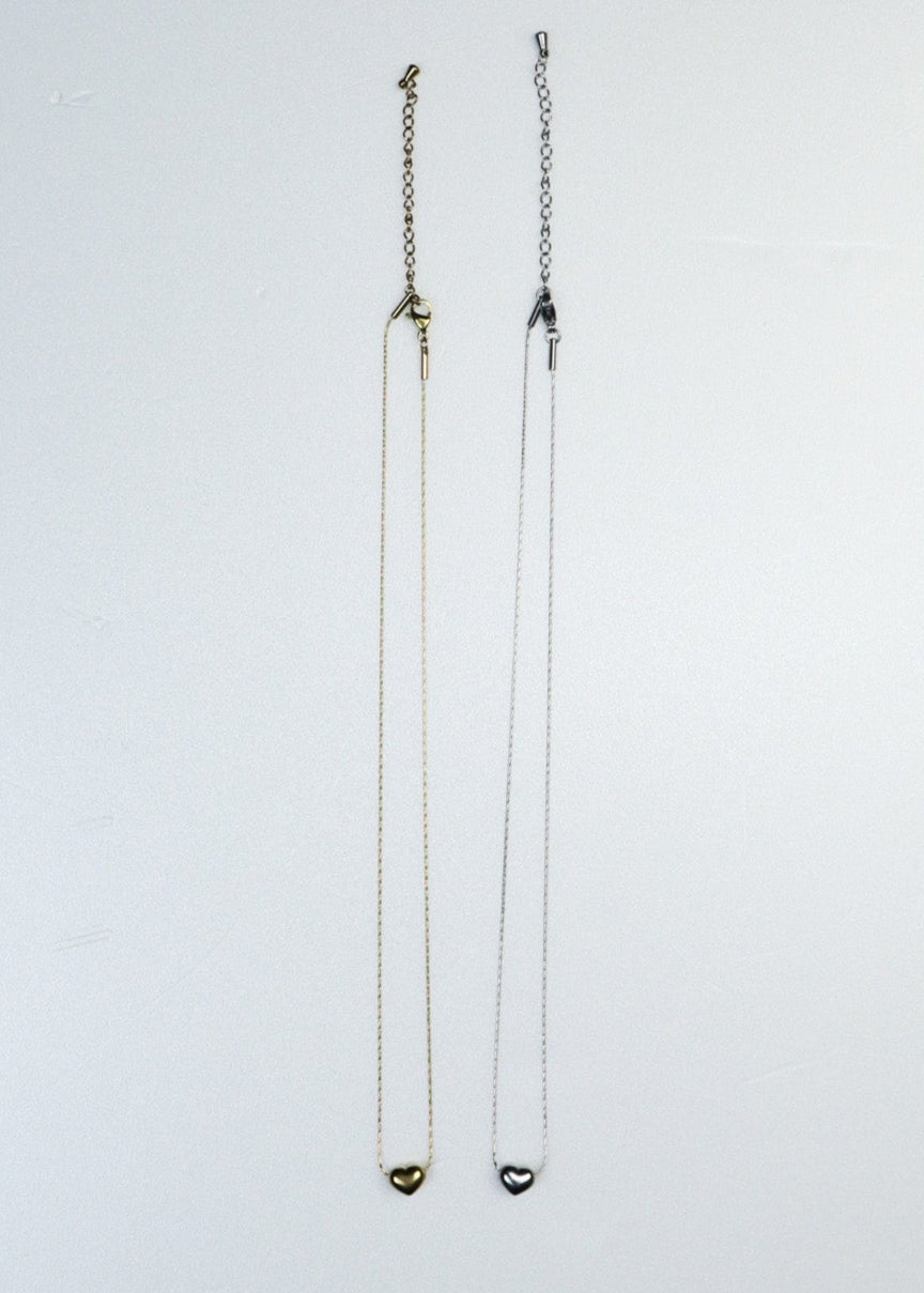Plump Heart Necklace［GD/SV］