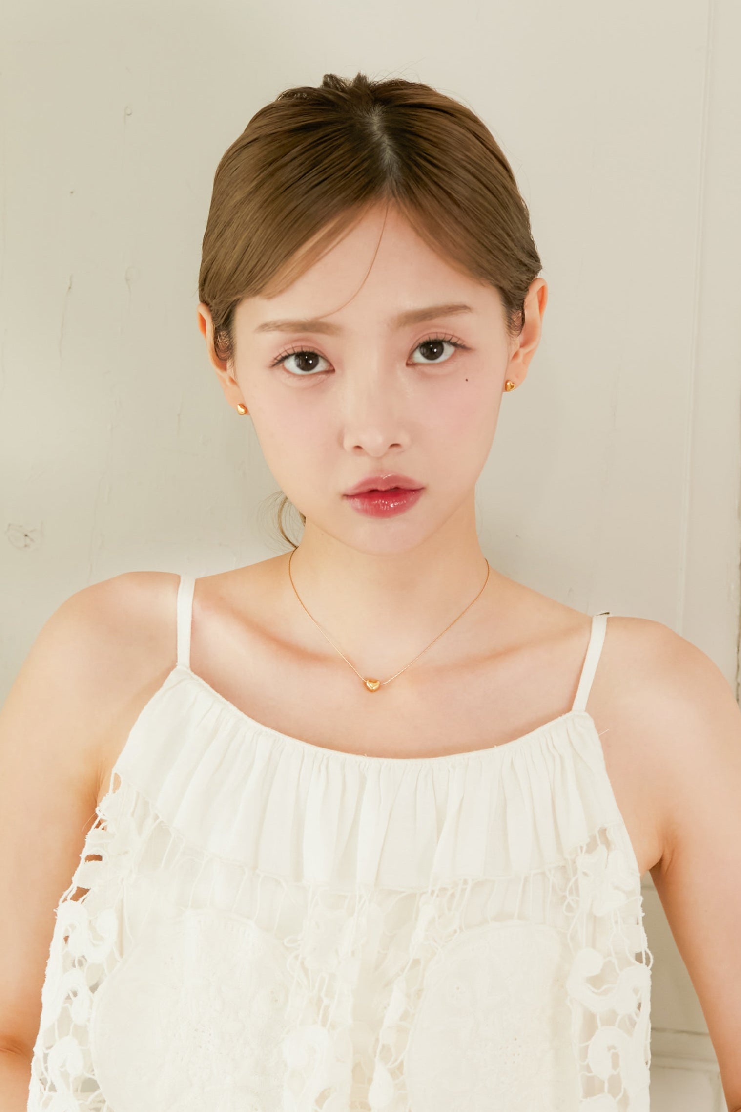 ぷっくりハートネックレス