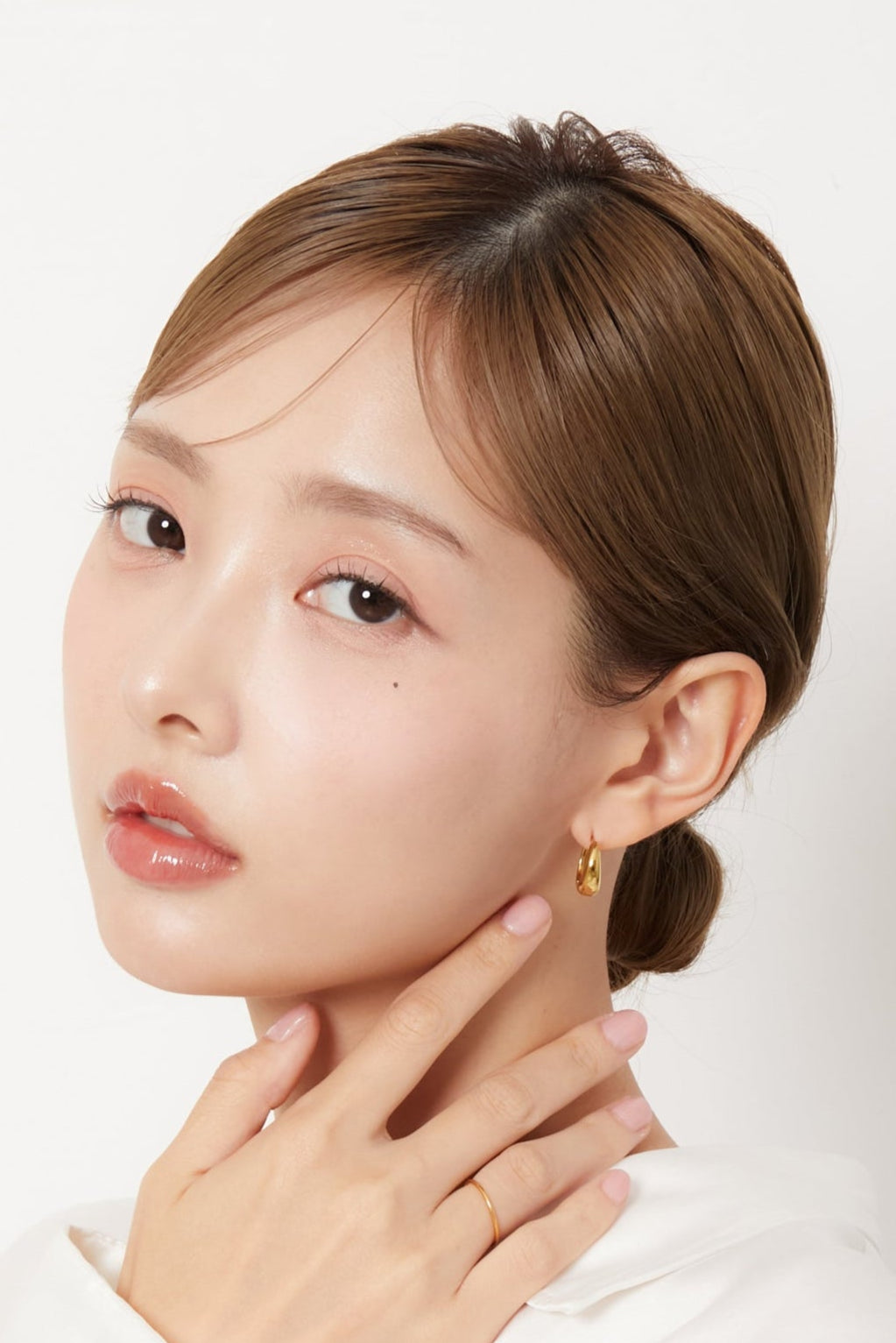 Drop Hoop Pierce［GD/SV］