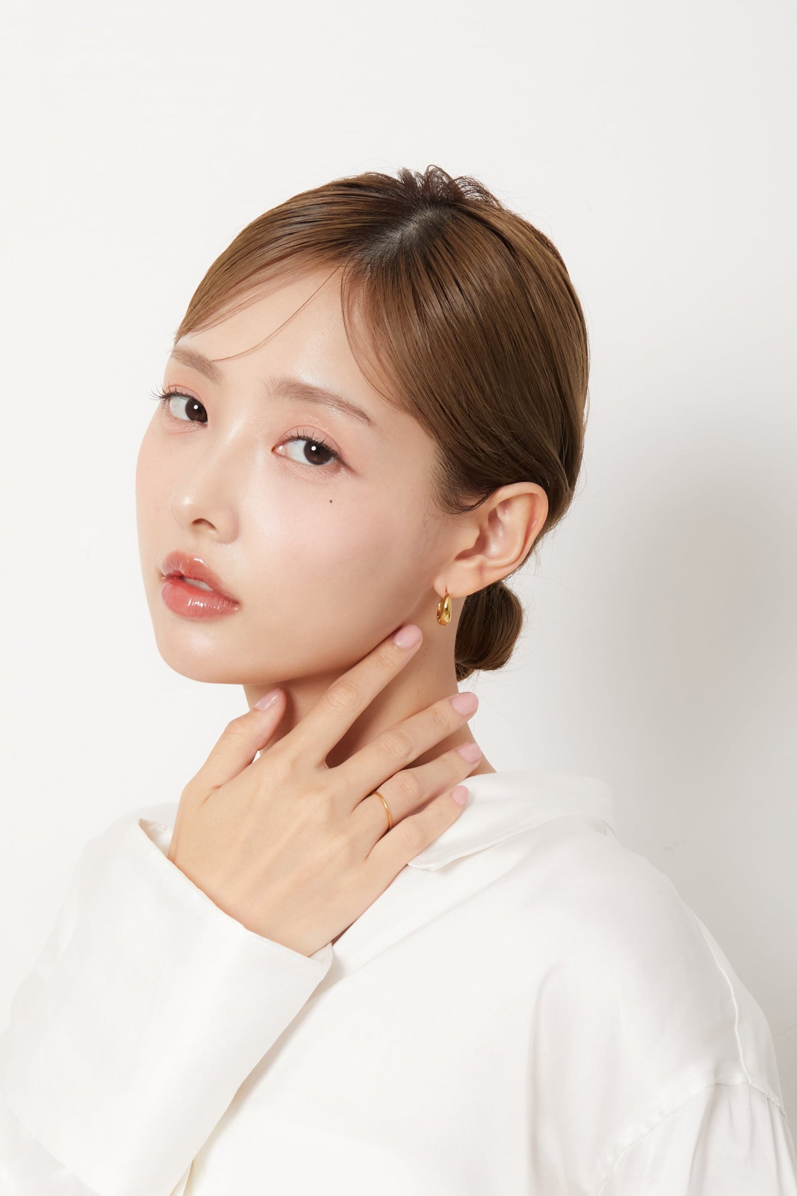 Drop Hoop Pierce［GD/SV］