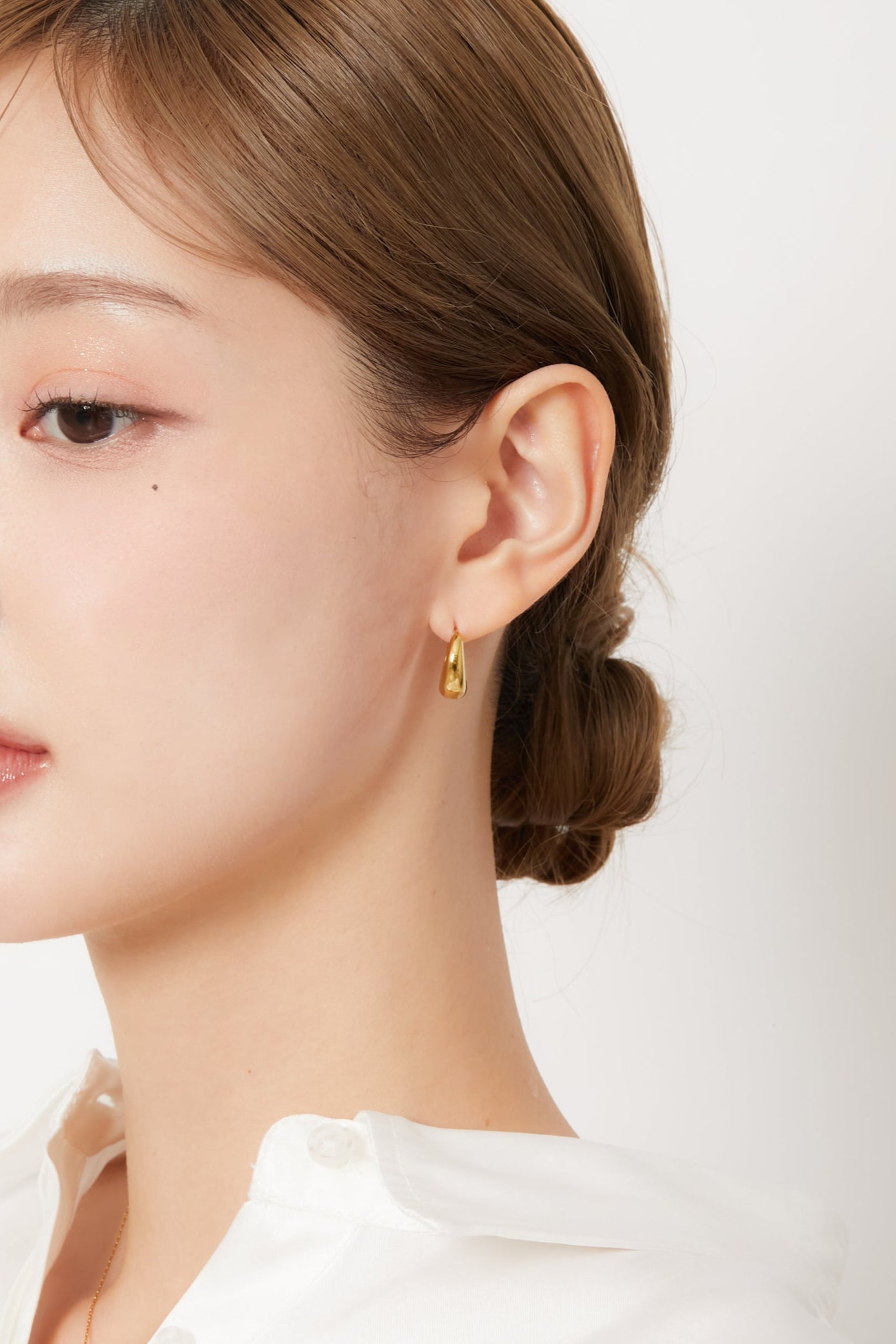 Drop Hoop Pierce［GD/SV］