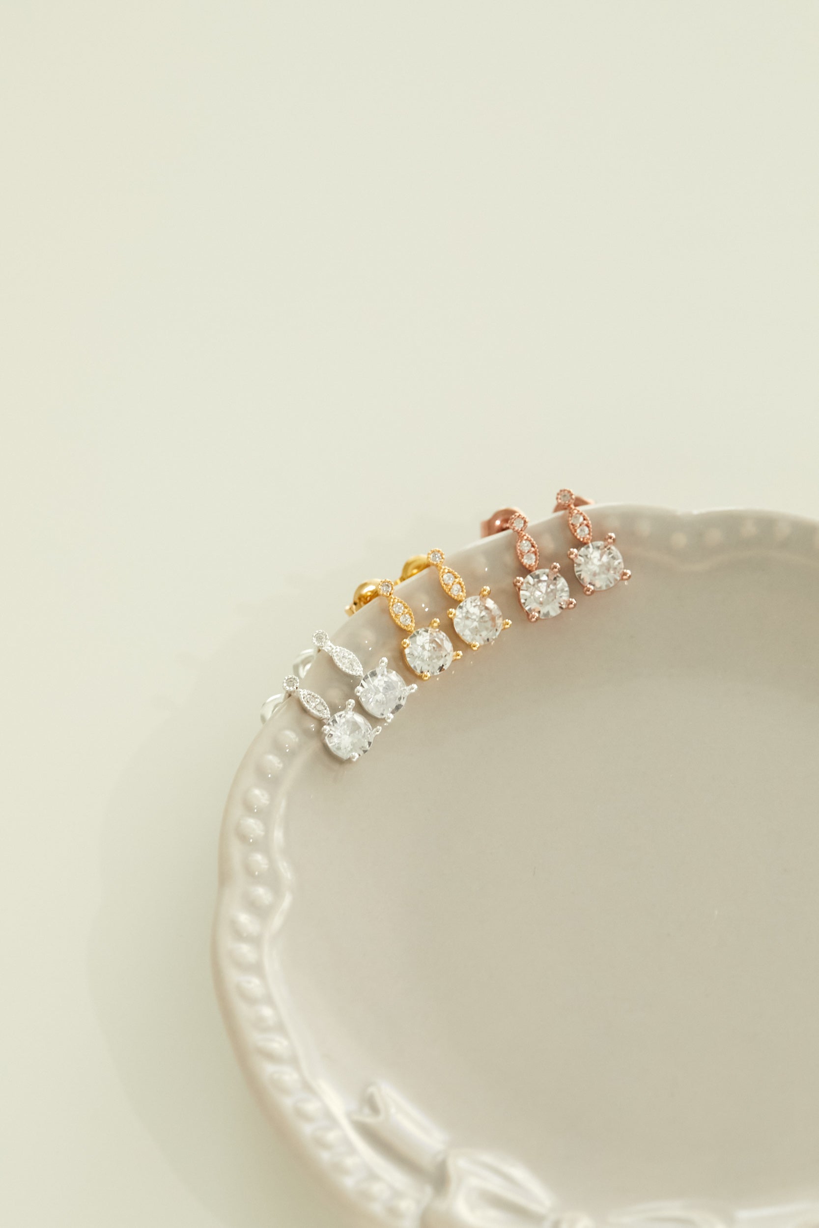Double Zirconia Pierce［PG/GD/SV］